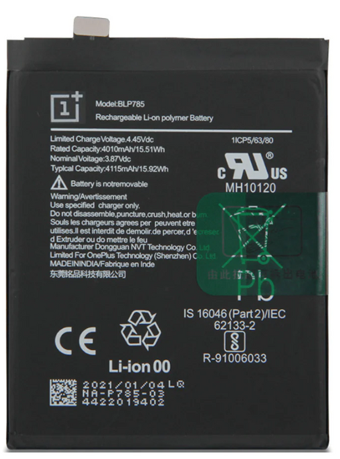 Replacement Battery(BLP785) For OnePlus Nord /1 +Nord