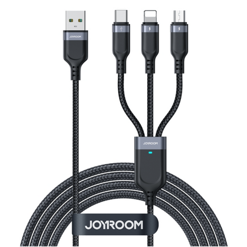 Joyroom 3.5A 3-in-1 Charging Cable - USB Port Supported