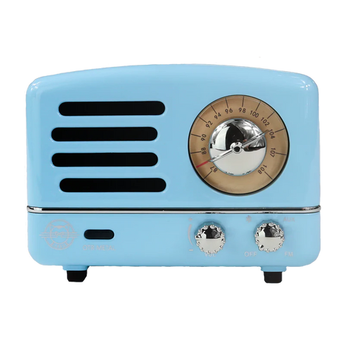 MUZEN OTR Metal Portable FM Radio Bluetooth Speaker-Blue