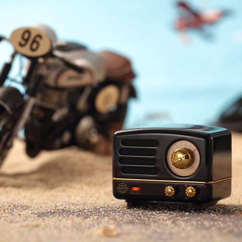 MUZEN OTR Metal Portable FM Radio Bluetooth Speaker-Black