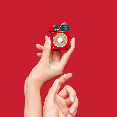 MUZEN Button Mini Portable Wireless Bluetooth Speaker-Scarlet Red