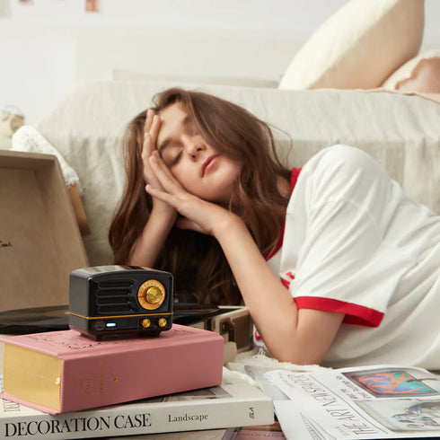 MUZEN OTR Metal Portable FM Radio Bluetooth Speaker-Black