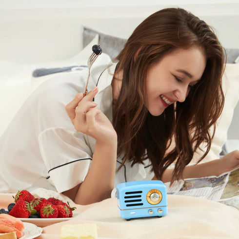MUZEN OTR Metal Portable FM Radio Bluetooth Speaker-Blue
