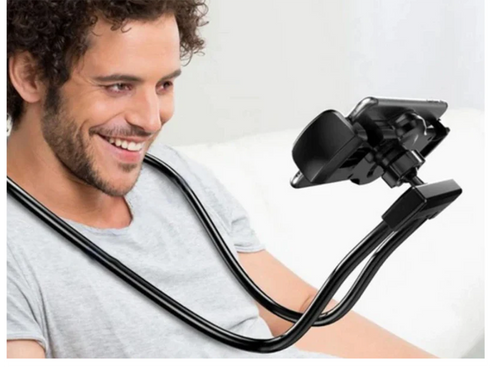 Universal Hands Free Neck Car Stand Mount Holder For Phone and Small-size Tablet