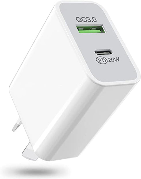 20W PD+QC 3.0 Fast Charger Wall Adapter