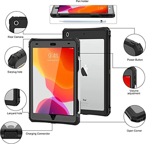 Shellbox Waterproof Case for iPad 7th/8th/9th