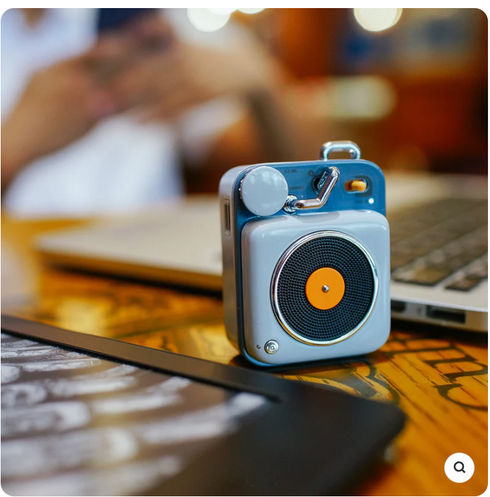 MUZEN Button Mini Portable Wireless Bluetooth Speaker-Berry Blue