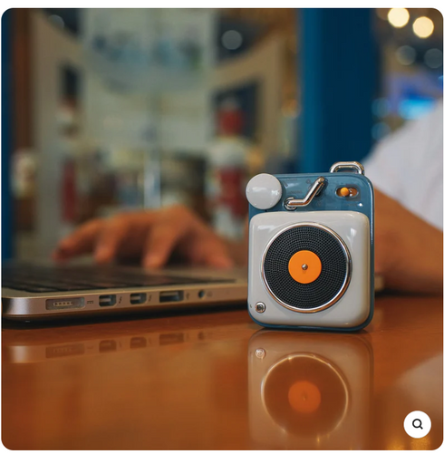 MUZEN Button Mini Portable Wireless Bluetooth Speaker-Berry Blue