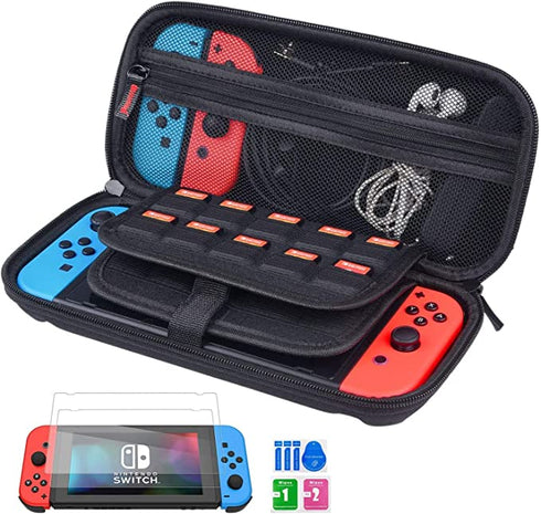 Protective Case with 2PCS Tempered-Glass Tempered Glass for Nintendo Switch