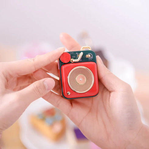 MUZEN Button Mini Portable Wireless Bluetooth Speaker-Scarlet Red
