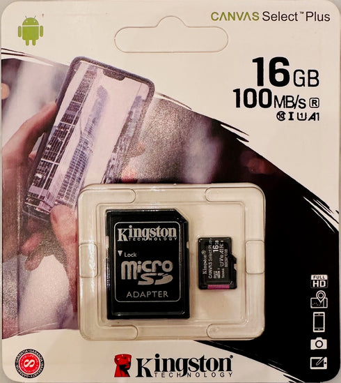 Kingston 16GB Micro SD Card w/ SD Adaptor