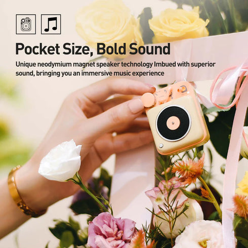 MUZEN Button Mini Portable Wireless Bluetooth Speaker-Cantaloupe Yellow