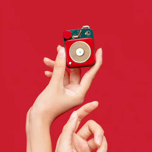 MUZEN Button Mini Portable Wireless Bluetooth Speaker-Scarlet Red