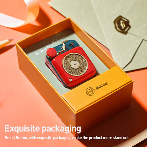 MUZEN Button Mini Portable Wireless Bluetooth Speaker-Scarlet Red