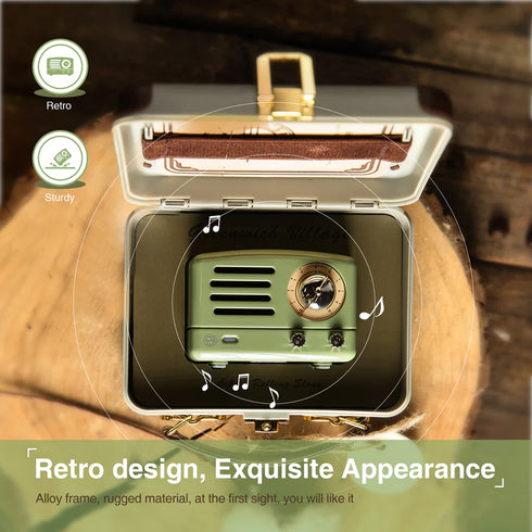 MUZEN OTR Metal Portable FM Radio Bluetooth Speaker-Green