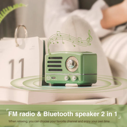 MUZEN OTR Metal Portable FM Radio Bluetooth Speaker-Green