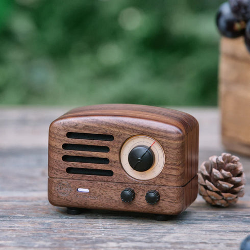 MUZEN OTR Portable Retro FM Radio Bluetooth Speaker-Walnutwood